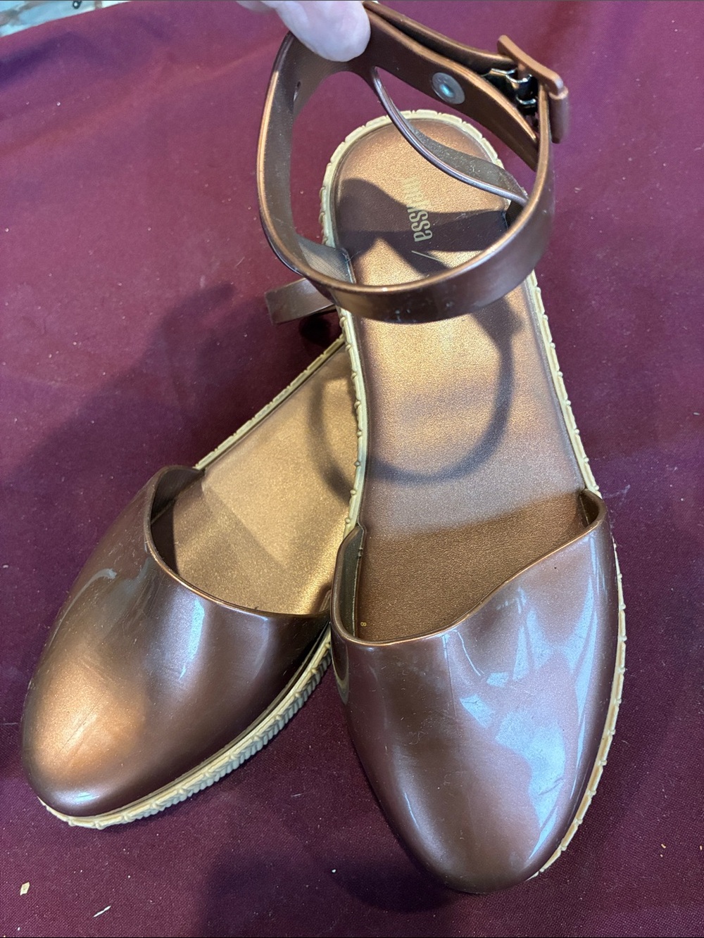 Melissa Jason Wu Brown Ankle-Strap Women's Flats - Classic Casual Comfort